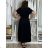 Langärmeliges Kurzarmkleid für Damen in Übergröße (M / L / XL / 2XL ONE SIZE) ITALIAN FASHION IMD22489