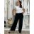 Langes warmes Langarmkleid für Damen in Übergröße (50/52/54 Einheitsgröße) ITALIAN FASHION IM424636 S / M / L schwarz