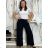 Langes warmes Langarmkleid für Damen in Übergröße (50/52/54 Einheitsgröße) ITALIAN FASHION IM424636 S / M / L schwarz