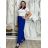 Langes warmes Langarmkleid für Damen in Übergröße (50/52/54 Einheitsgröße) ITALIAN FASHION IM424636 S / M / L Königsblau
