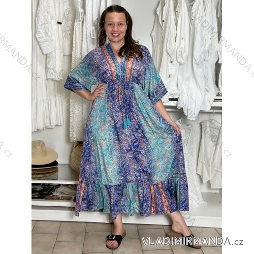 Stretchhose für Damen (S/M/L EINHEITSGRÖSSE) ITALIAN FASHION IMWKK25022 S / M / L blau