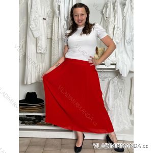 Rock Sommer 3/4 lange Damen (uni sl) ITALIENISCHE Mode IM717096