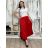 Langer Faltenrock aus Satin für Damen (Einheitsgröße S/M) ITALIAN FASHION IMM22FS22091 S / M / L rot