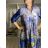 Sommerkleid mit 3/4-Ärmeln für Damen (Einheitsgröße S/M) INDIAN FASHION IMPEM23CA772 S / M / L dunkelblau