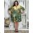 Sommerkleid mit 3/4-Ärmeln für Damen (Einheitsgröße S/M) INDIAN FASHION IMPEM23CA772 S / M / L dunkelblau