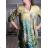 Sommerkleid mit 3/4-Ärmeln für Damen (Einheitsgröße S/M) INDIAN FASHION IMPEM23CA772 S / M / L dunkelblau