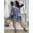 Sommerkleid mit 3/4-Ärmeln für Damen (Einheitsgröße S/M) INDIAN FASHION IMPEM23CA772 S / M / L dunkelblau