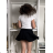 Kurzer Damenrock mit Shorts (S/M ONE SIZE) TURKEY FASHION IMPGM2424505 M schwarz