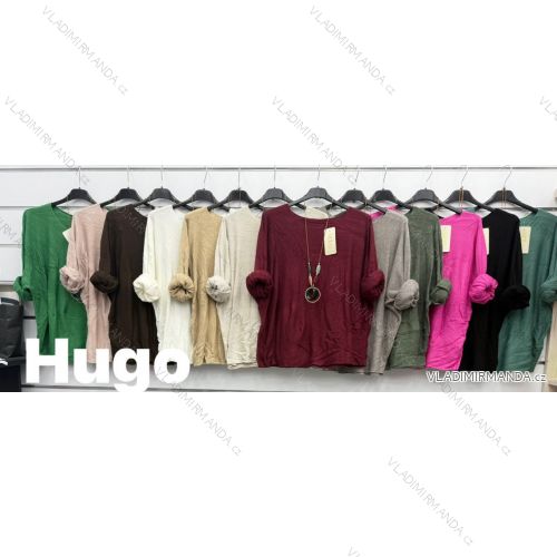 Damen-Strickpullover mit langen Ärmeln (Einheitsgröße S/M) ITALIAN FASHION IMWDT23005