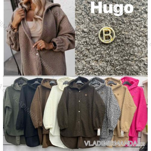 Übergroßer Fleecemantel mit langen Ärmeln für Damen (S/M/L EINHEITSGRÖSSE) ITALIAN FASHION IMWAE25017