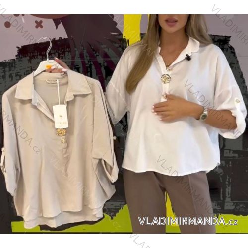 Damen-Strickpullover mit langen Ärmeln (Einheitsgröße S/M) ITALIAN FASHION IMWDT23005