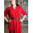 Damen Langarm Tunika Verlängert (L / XL ONE SIZE) ITALIAN FASHION IMD211117 schwarz