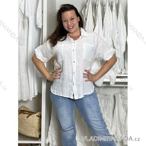 Langes Chiffon-Kurzarmkleid für Damen (S/M ONE SIZE) ITALIAN FASHION IMWGS231048