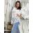 Kleid mit 3/4 Ärmeltasche für Damen (uni sl) ITALIAN Fashion IM3181746 S / M / L weiß
