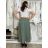 Damen Warmes Langarmkleid (L / XL ONE SIZE) ITALIAN FASHION IM421MIA S / M / L grünes Khaki