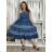 Langes Sommerkleid mit kurzen Ärmeln für Damen (Einheitsgröße S/M) ITALIAN FASHION IMPEM23VA715