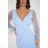 Langärmliges Abendkleid für Damen (36-46) POLISH FASHION PMLBC25324-07 hellblau 46