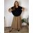 Elegante Hose mit Gürtel für Damen (S/M/L ONE SIZE) ITALIAN FASHION IM425057  dunkler Smaragd