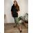 Ärmellose Jacke mit langen Ärmeln (uni sl) ITALIENISCHE Mode IMC17326  grünes Khaki