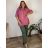 Ärmellose Jacke mit langen Ärmeln (uni sl) ITALIENISCHE Mode IMC17326  Rose alte Rose
