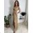 Šaty elegantní společenské na ramínka dámské (S/M ONE SIZE) ITALSKÁ MÓDA IM321608