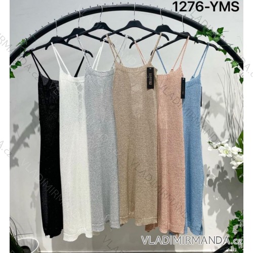 Midikleid mit breiten Trägern für Damen (S/M EINHEITSGRÖSSE) ITALIAN FASHION IMM23M18313