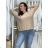 Damen Stretchhose (S/M/L Einheitsgröße) ITALIAN FASHION IM525STELA M/L/XL beige