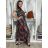 Sommerliches Boho-Hemdblusenkleid für Damen mit Gürtel und kurzen Ärmeln (Einheitsgröße S/M) ITALIAN FASHION IMPEM232191 S / M / L grün