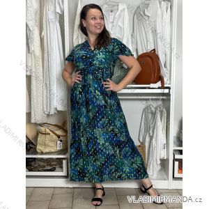 Sommerliches Boho-Hemdblusenkleid für Damen mit Gürtel und kurzen Ärmeln (Einheitsgröße S/M) ITALIAN FASHION IMPEM232191
