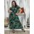 Sommerliches Boho-Hemdblusenkleid für Damen mit Gürtel und kurzen Ärmeln (Einheitsgröße S/M) ITALIAN FASHION IMPEM232191 S / M / L grün