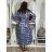 Damen-Sommerkleid mit 3/4-Ärmeln (Einheitsgröße S/M) INDIAN FASHION IMPEM23G123 S / M / L blau