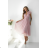 Langes, elegantes Damenkleid mit breiten Trägern (SL) FRENCH FASHION FMPEL23VELVET Rose alte Rose 42