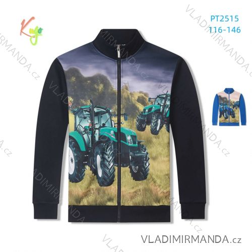 Warmes Sweatshirt mit Reißverschluss, lange Ärmel, Kinder bis Jugend Jungen (116-146) KUGO PT2515