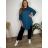 Šaty oversize krátký rukáv dámské nadrozměr (4XL/5XL ONE SIZE) ITALSKÁ MÓDA IM422026
