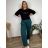 Damen Warmes Langarmkleid (L / XL ONE SIZE) ITALIAN FASHION IM421MIA