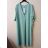 Sommer-Frauenkleid (uni sl) ITALIENISCHE Mode IM9177668 mintová XL-6XL