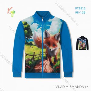 Warmes, langärmliges Sweatshirt mit Reißverschluss für Kinderjungen (98-128) KUGO PT2512