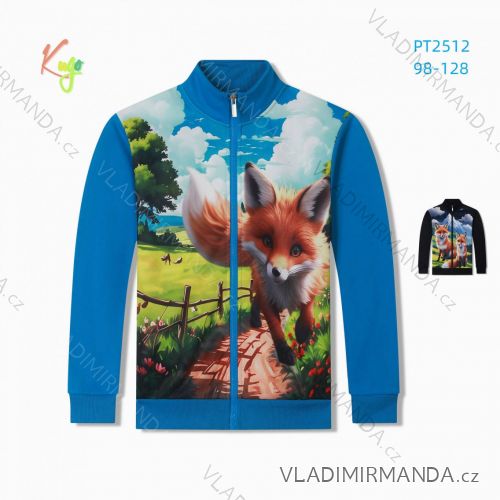Warmes, langärmliges Sweatshirt mit Reißverschluss für Kinderjungen (98-128) KUGO PT2512