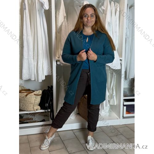 Langarm-Cardigan für Damen in Übergröße (56/58 EINHEITSGRÖSSE) ITALIAN FASHION IMWQ24295
