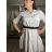 Kurzarmhemd Kleid Kleid (uni L-2XL) ITALIENISCH MODA IMS20002