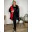 Elegantes Damen-Partykleid mit langen Ärmeln (S/M ONE SIZE) ITALIAN FASHION IM322282 44 rot