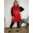 Elegantes Damen-Partykleid mit langen Ärmeln (S/M ONE SIZE) ITALIAN FASHION IM322282 44 rot