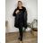 Elegantes Damen-Partykleid mit langen Ärmeln (S/M ONE SIZE) ITALIAN FASHION IM322282 44 schwarz