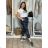 Trainingshose lang Damen (uni s / m) ITALIENISCH MODA IM419836 S / M / L schwarz