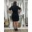 Langes lässiges Kurzarm-Damenkleid, übergroß (42/44/46 Einheitsgröße) ITALIENISCHE MODE IMD2525370
