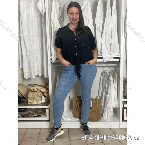 Kurzärmliges Oversize-T-Shirt für Damen (S/M/L EINHEITSGRÖSSE) ITALIAN FASHION IMWF25002