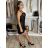 Midikleid mit breiten Trägern für Damen (S/M EINHEITSGRÖSSE) ITALIAN FASHION IMM23M18313 XS/S/M schwarz