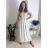 Langes, lässiges Kurzarmkleid für Damen (XS/S/M Einheitsgröße) ITALIAN FASHION IMD2525369