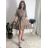 Kurzärmliges Sommer-Freizeitkleid für Damen (S/M/L EINHEITSGRÖSSE) ITALIAN FASHION IMWGB25022