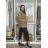 Damen-Langarmjacke (S/M ONE SIZE) ITALIAN FASHION IMPDY23MDUE991838 -   hellbraun -   S / M